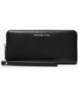 Michael Kors Outlet Mkcartera Continental Grande De Piel Granulada - Blanco