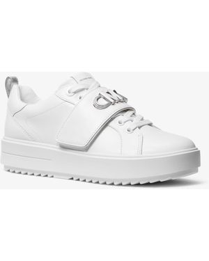 Michael Kors Sneaker Emmett in pelle con logo e decori - Bianco