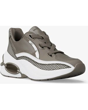 MICHAEL Michael Kors Mk Toni Mixed-Media Trainers - White