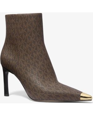 MICHAEL Michael Kors Mk Kasia Signature Logo Boot - Brown