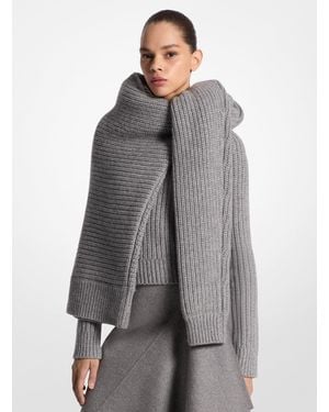 Michael Kors Mk Sciarpa Maglione - Grigio