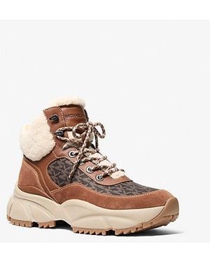 Michael Kors Darius Mixed-Media Boot - White