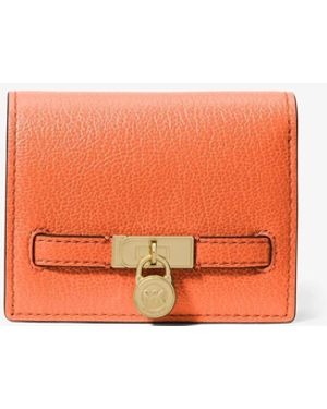 Michael Kors Hamilton Moderne Small Leather Wallet - Orange