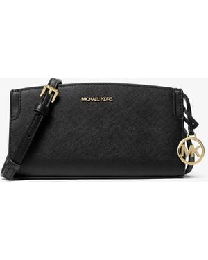 MICHAEL Michael Kors Mk Becca Small Saffiano Leather Crossbody Bag - Black