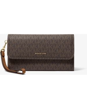 Michael Kors Jet Set Medium Signature Logo Smartphone Wristlet - Gray