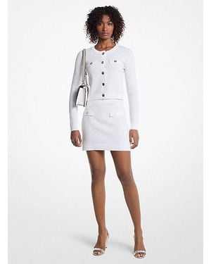 Michael Kors Logo Jacquard Knit Skirt - White