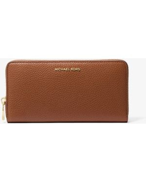 MICHAEL Michael Kors Mk Jet Set Large Pebbled Leather Wallet - White