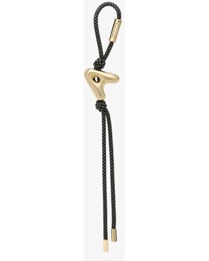 MICHAEL Michael Kors Mk Initial-Tone And Speckled Cord Bag Charm - White