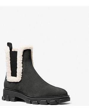 Michael Kors Winnie Faux Shearling Boot in Black | Lyst