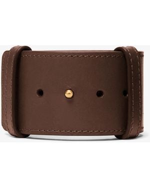 Michael Kors Leather Cuff - Brown