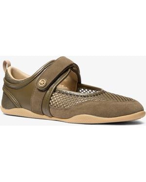 MICHAEL Michael Kors Mk Kyler Mesh Slip-On Trainer - Green