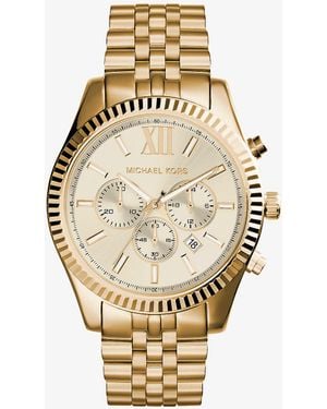 Michael Kors Reloj Lexington cronógrafo de Cuarzo con Correa de Acero Inoxidable en Tono Dorado para Hombre MK8281 - Multicolor