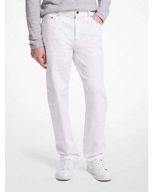 Michael Kors Mk Finn Straight-Fit Stretch Denim Jeans - White