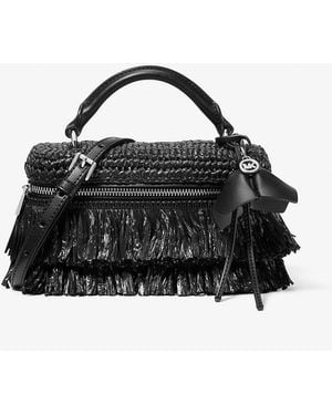 MICHAEL Michael Kors Jana Extra-Small Hand-Crocheted Crossbody Bag - Black