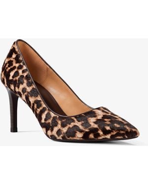 MICHAEL Michael Kors Mk Alina Flex Leopard Print Calf Hair Pump - White