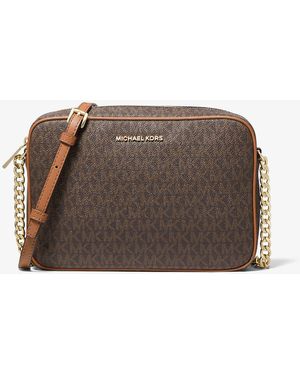 MICHAEL Michael Kors Mk Borsa A Tracolla Jet Set Grande Con Logo - Marrone