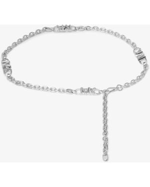 MICHAEL Michael Kors Mk Empire Logo Chain Belt - Metallic