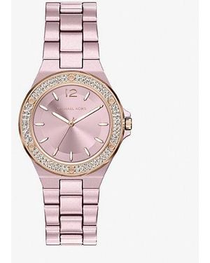 Michael Kors Mini Lennox Pavé-Tone Watch - Pink