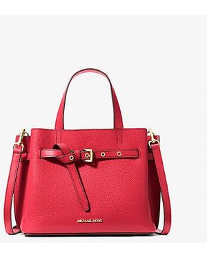 Michael Kors Emilia Small Pebbled Leather Satchel - Purple