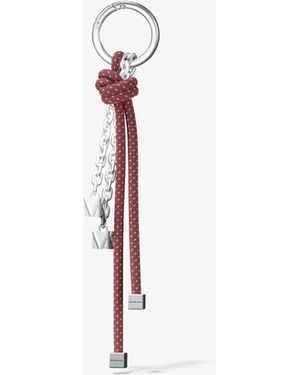 MICHAEL Michael Kors Mk-Tone And Speckled Cord Bag Charm - White