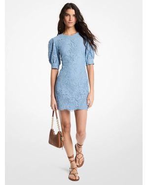 MICHAEL Michael Kors Mk Corded Floral Lace Dress - Blue