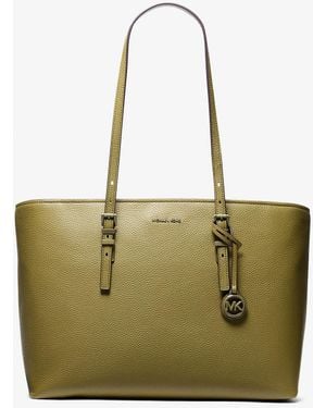MICHAEL Michael Kors Mk Quinn Large Pebbled Leather Tote Bag - Green