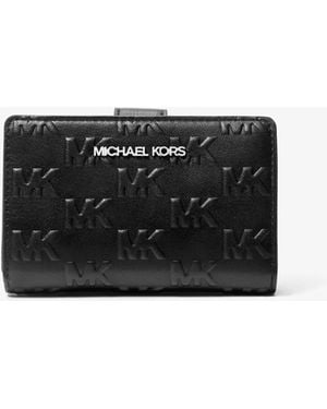 Michael Kors Jet Set Travel Medium Logo Embossed Wallet - White