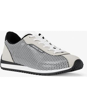 MICHAEL Michael Kors Mk Rhodes Mixed-Media Trainer - White