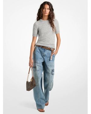 MICHAEL Michael Kors Mk Denim Utility Cargo Jeans - Blue