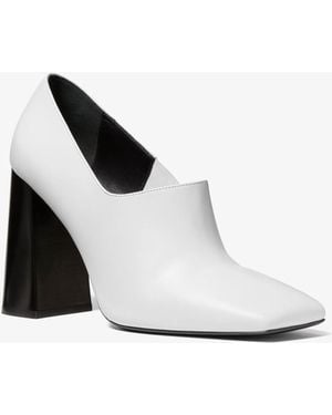 Michael Kors Michael Kors Sofia High Throat Leather Pump - White