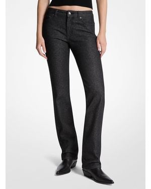 MICHAEL Michael Kors Mk Studded Stretch Denim Cigarette Jeans - Blue