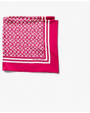 Michael Kors Signature Logo Satin Scarf - Pink