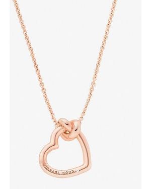 Michael Kors Knotted Heart Necklace - White