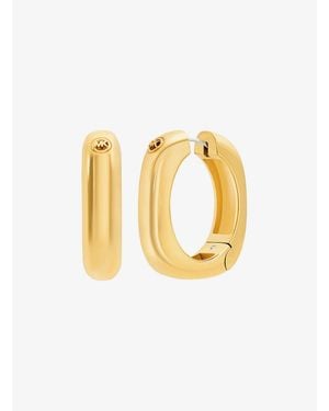 Michael Kors Square Hoop Earrings - Metallic