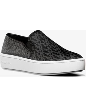 Michael Kors Teddi Signature Logo Slip-On Sneaker - White