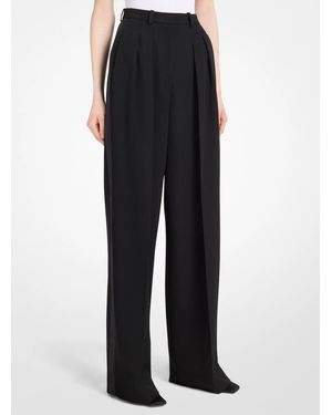 Michael Kors Michael Kors Wool Gabardine Tuxedo Slouch Pants - Black