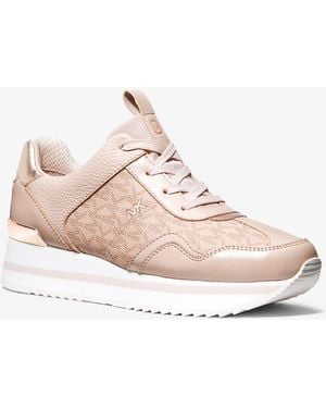 MICHAEL Michael Kors Mk Raina Signature Logo Platform Trainer - Pink