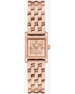 Michael Kors Mk Micro Georgie Rose- Tone Watch - White