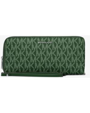 MICHAEL Michael Kors Michael Kors Large Logo Continental Wallet - Green