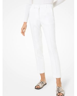 Michael Kors Michael Kors Samantha Double Crepe Sablé Pants - White