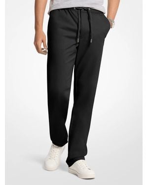 Michael Kors Mk Stretch Cotton Drawstring Trousers - Black
