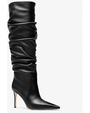 Michael Kors Mk Dawn Leather Boot - Black
