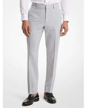 Michael Kors Mk Wool Blend Trousers - Grey