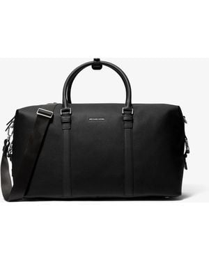 Michael Kors Mk Hudson Leather Duffel Bag - Black