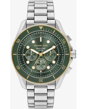 Michael Kors Mk Oversized Maritime Two-Tone Watch - Grey