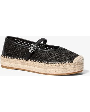 Michael Kors Belina Signature Logo Platform Espadrille - White