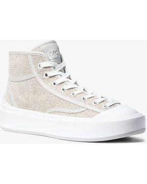 MICHAEL Michael Kors Mkzapatilla Jude De Algodón De Corte Alto - Blanco