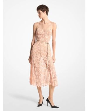 Michael Kors Lace Silk-Lined Slip Dress - Natural