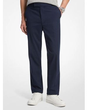 Michael Kors Mk Pleated Tech Trousers - Blue