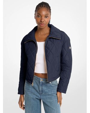 Michael Kors Cropped Quilted Jacket - Blue